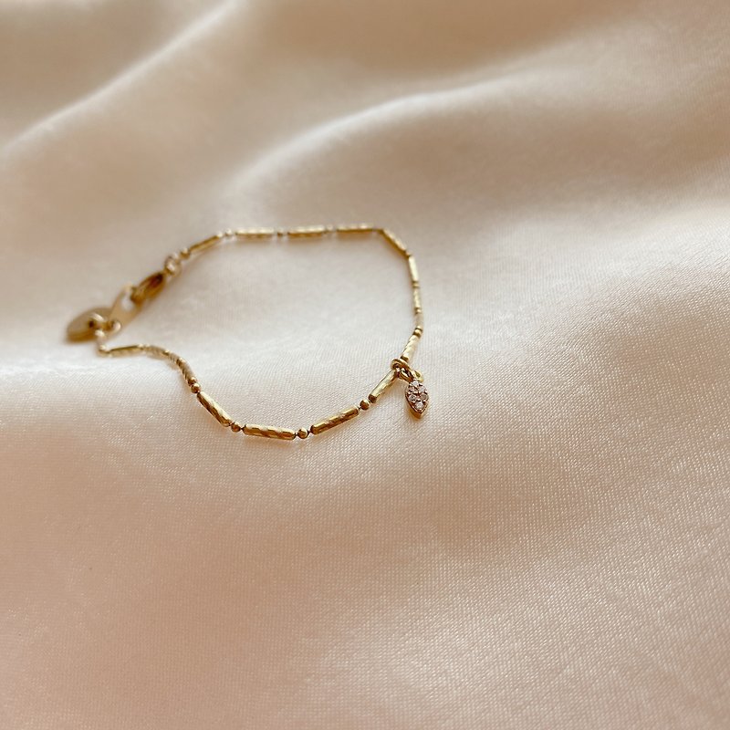 迷- 锆石 黄铜手链 - 手链/手环 - 铜/黄铜 金色