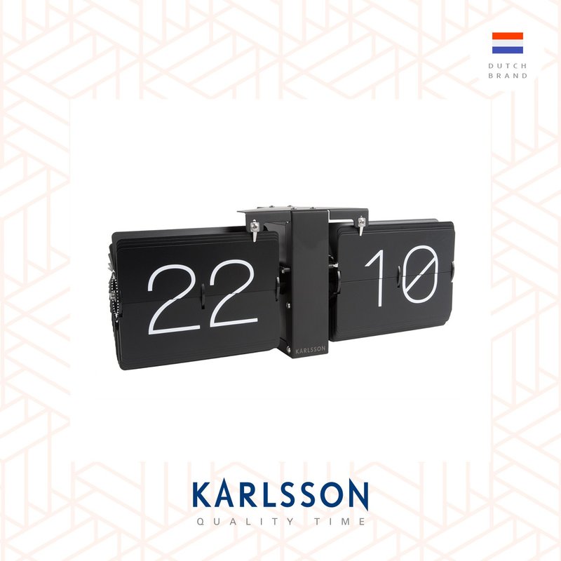 荷兰Karlsson Flip clock No Case 全黑色翻页钟哑黑座 - 时钟/闹钟 - 其他金属 黑色