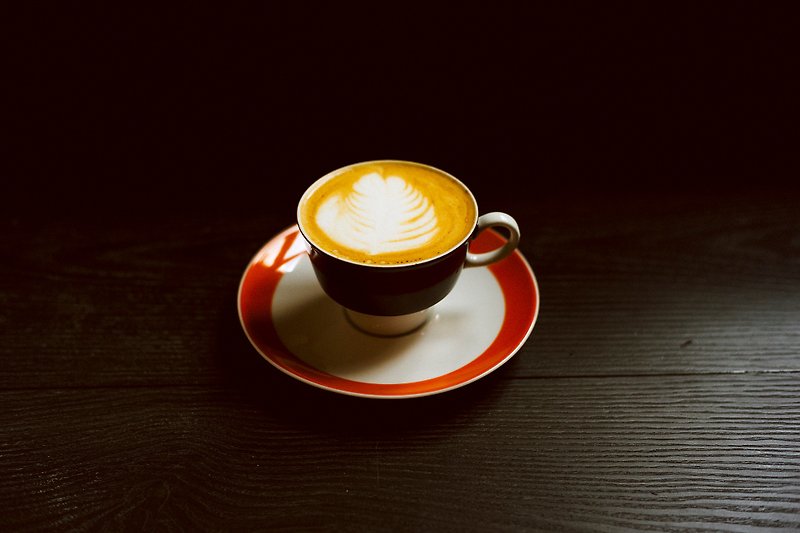 RETRO普普风古董撞色咖啡杯盘组/德国制/欧洲古董老件 - 咖啡杯/马克杯 - 瓷 橘色