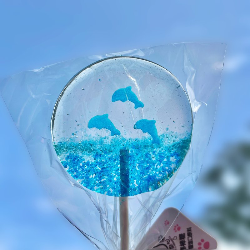 水晶棒棒糖 海豚 生日 毕业 婚礼小物 - 零食/点心 - 新鲜食材 蓝色