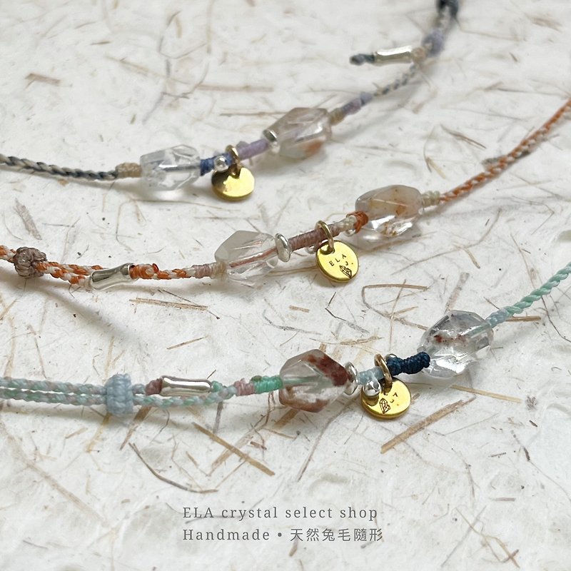 ELA 独家设计 兔毛水晶 编绳手环 随形 扣式 - 手链/手环 - 水晶 多色