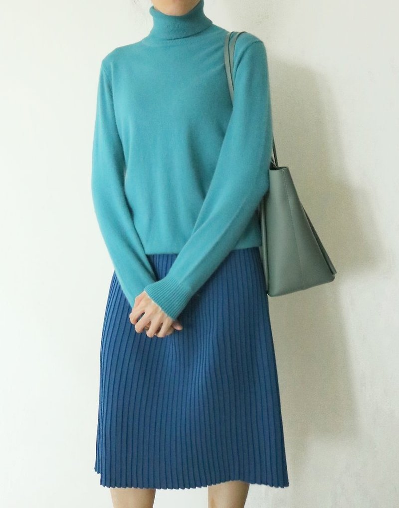 Kei Skirt {Vintage} - 裙子 - 羊毛 蓝色