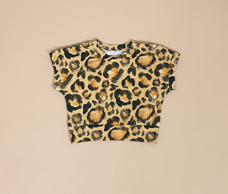 Leopard baby t-shirts, baby boy t-shirt, baby girl t-shirt, baby clothes - 童装上衣 - 棉．麻 多色