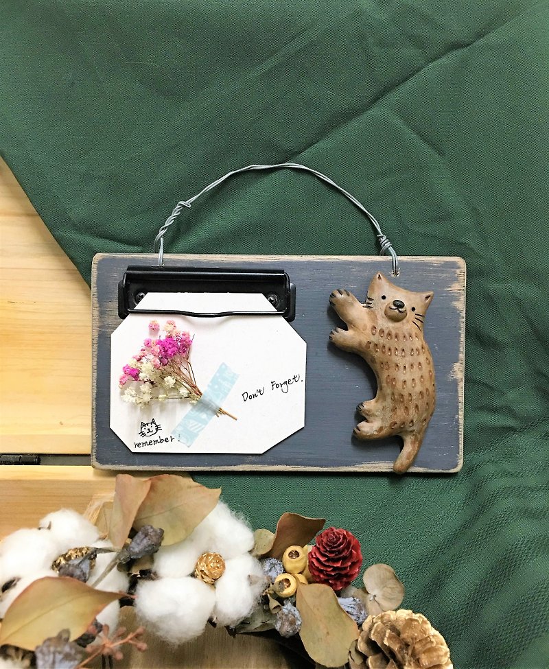 喵星人法宝-斑斑猫的记忆木板夹 - 摆饰 - 陶 多色
