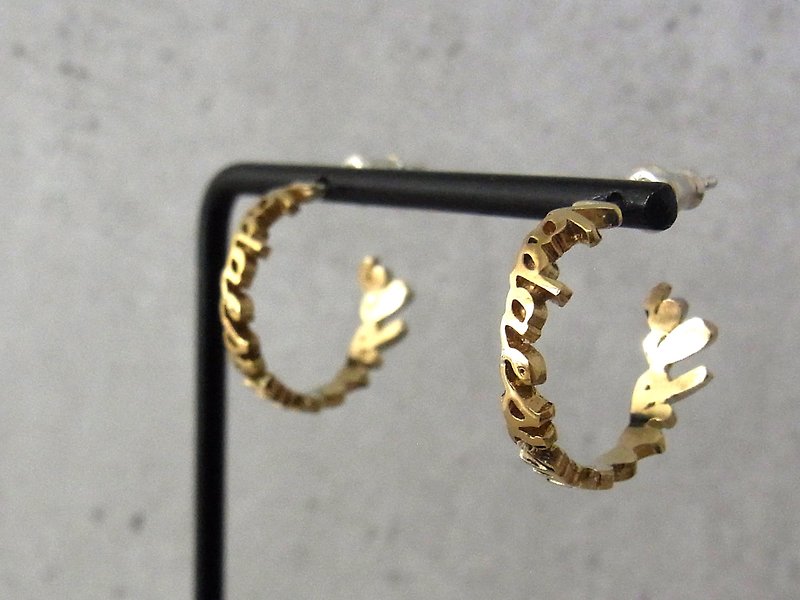 NIフープピアス/ brass  - 耳环/耳夹 - 铜/黄铜 金色
