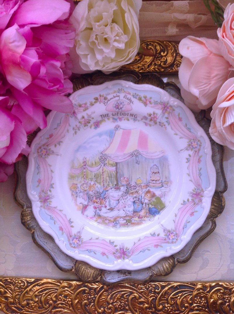 Royal Doulton皇家道尔顿野蔷薇村老鼠搬家结婚限量版蛋糕点心盘 - 其他 - 瓷 