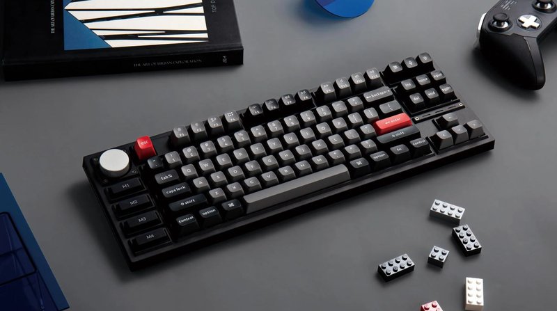 Keychron Q3 Pro QMK/VIA 无线定制机械键盘(红轴) - 电脑配件 - 其他金属 白色