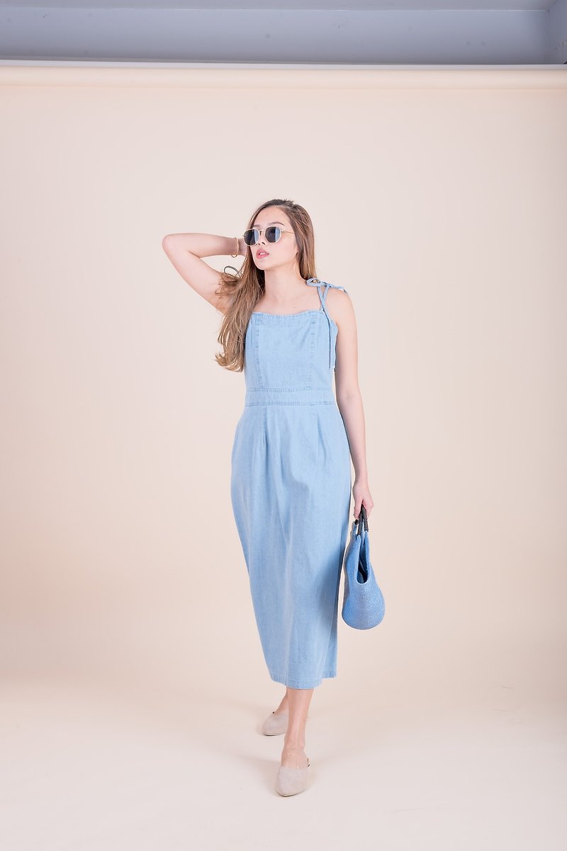 Lauren Denim Dress - 洋装/连衣裙 - 其他材质 蓝色
