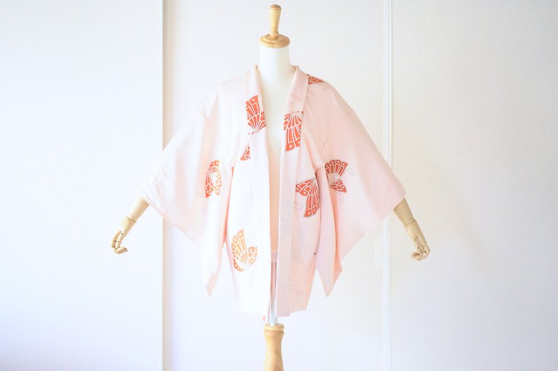 Vintage kimono jacket, Haori, Japanese Kimono /4547 - 女装休闲/机能外套 - 丝．绢 粉红色