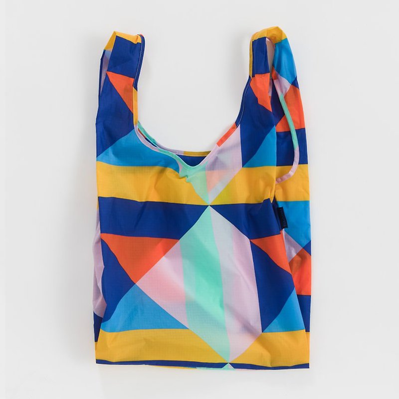 【最后一件】BAGGU环保收纳购物袋- 彩色拼布 - 手提包/手提袋 - 防水材质 蓝色