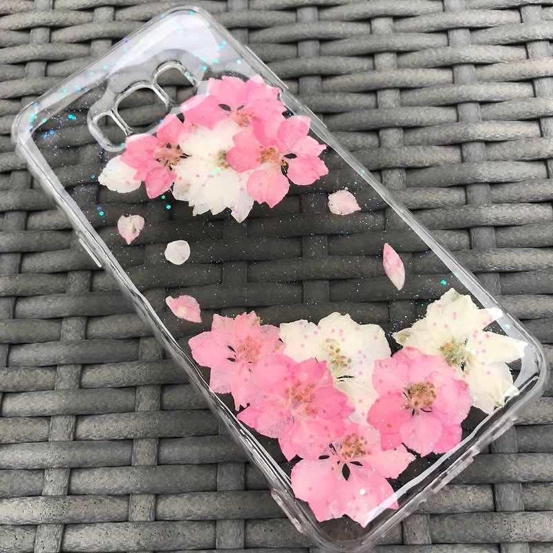 Samsung Galaxy S8 手机壳 Dry Pressed Flowers Case 押花 干燥花 粉红压花 001 - 手机壳/手机套 - 植物．花 粉红色