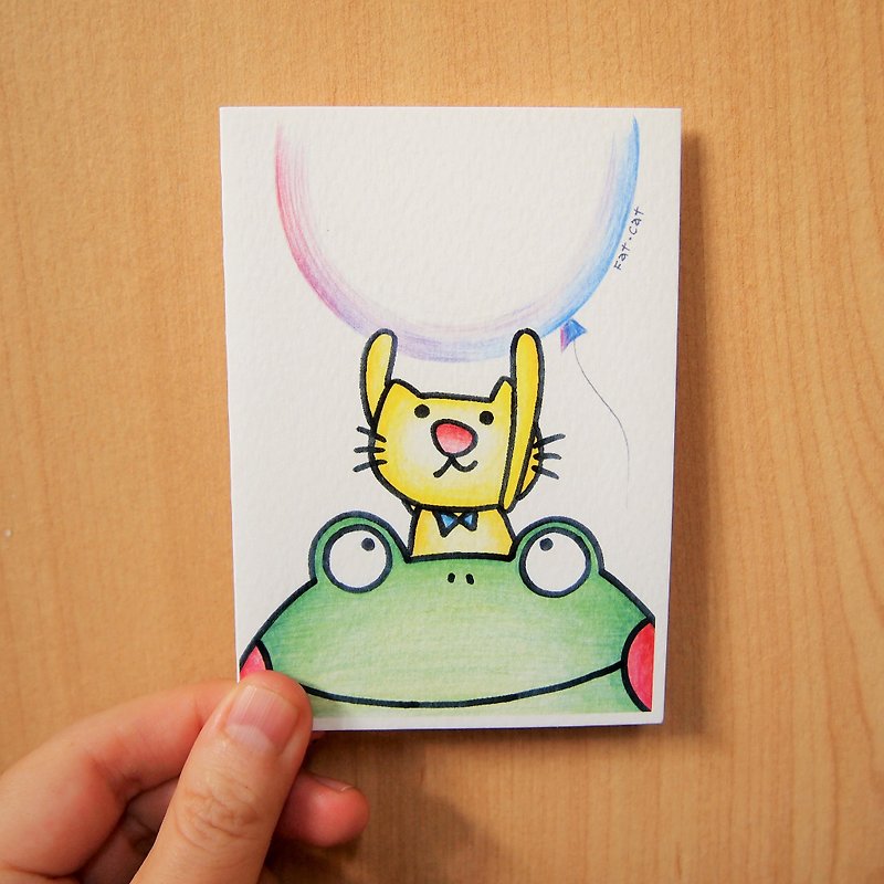 万用小卡片-猫&蛙 - 卡片/明信片 - 纸 多色