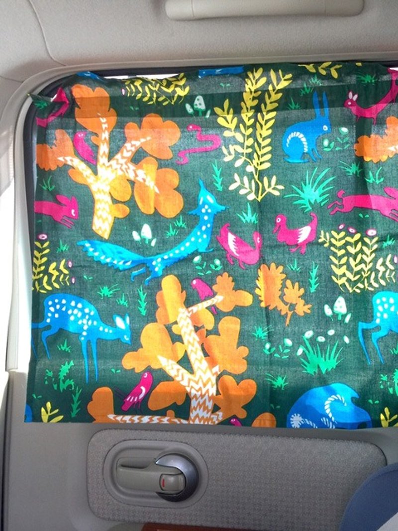 预购中  森林动物汽车窗帘  (两色)  ISAP7289 - 摆饰 - 棉．麻 多色
