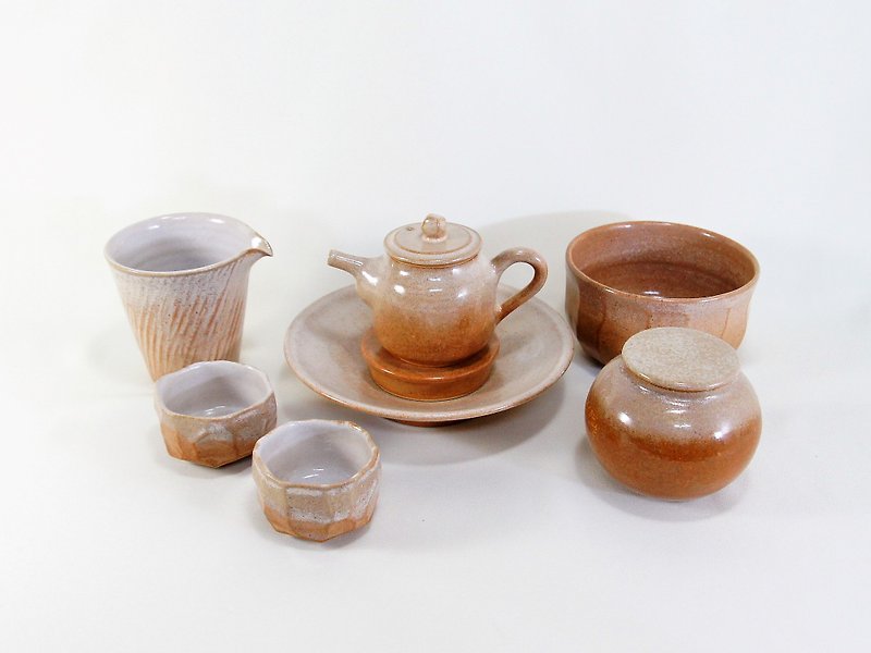 黄昏茶具组 - 茶具/茶杯 - 陶 橘色