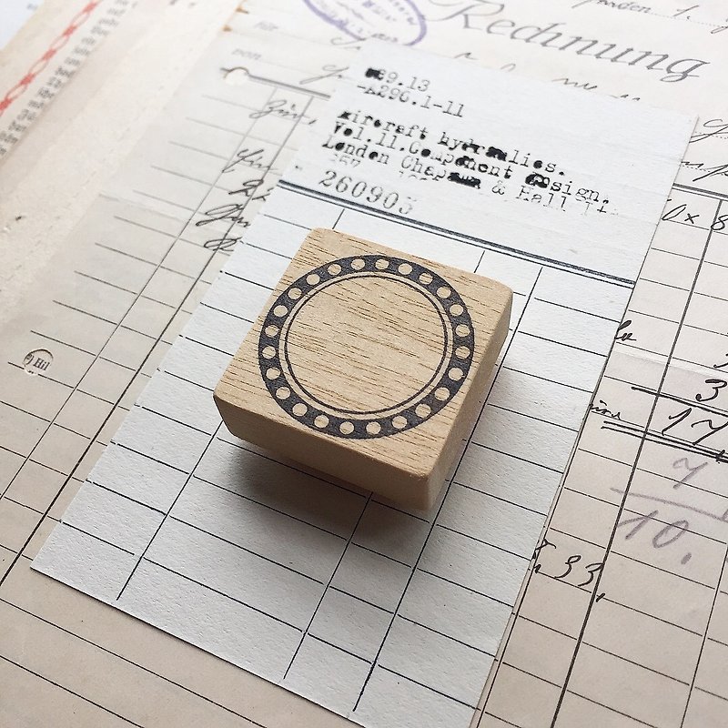 圆形标签印章 - 印章/印台 - 木头 