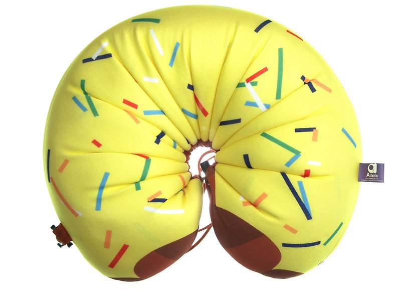 Joli甜甜圈多功能旅行靠垫(黄色) - 其他 - 聚酯纤维 