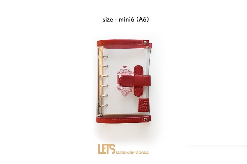 LETS Clear 个人收纳包 - 红色的 - mini6 (A6) - 笔记本/手帐 - 真皮 红色