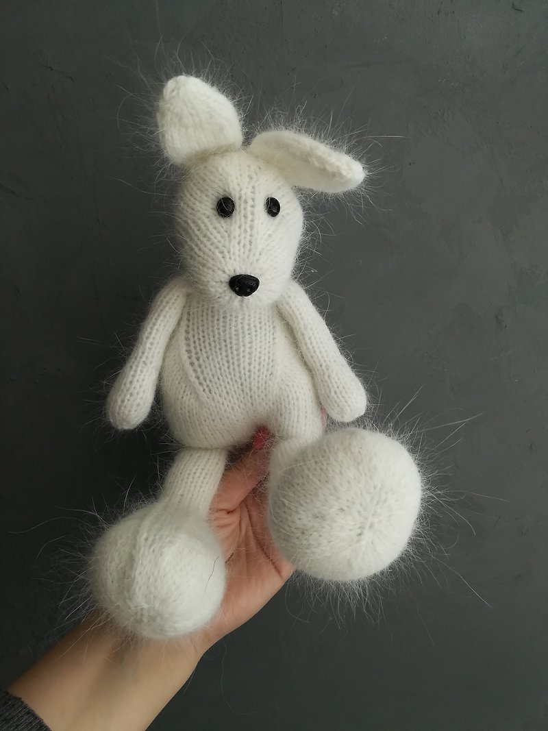 baby toy, birthday gift, rabbit - 玩具/玩偶 - 羊毛 白色