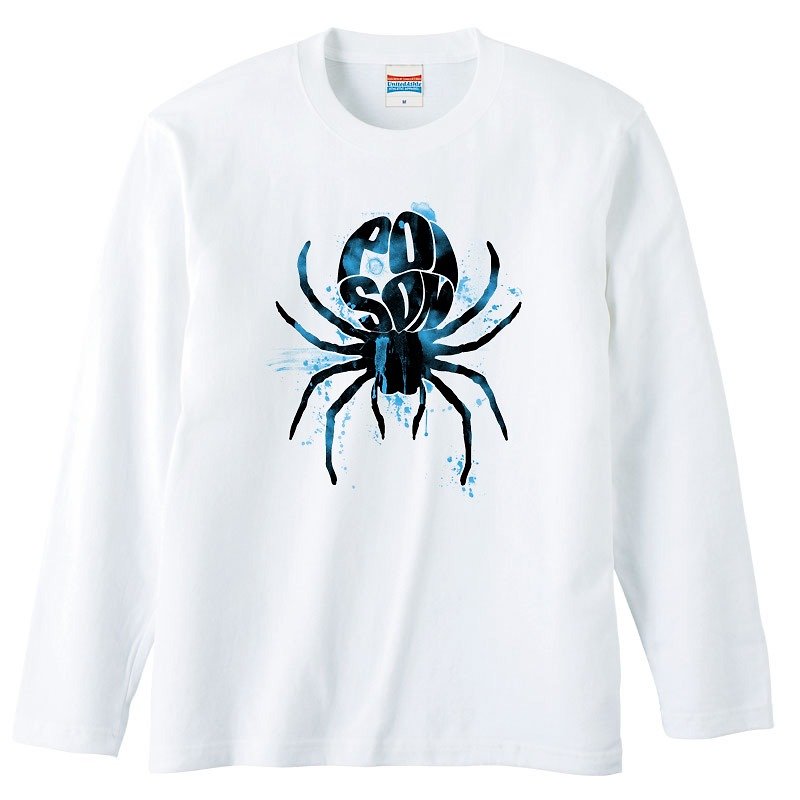ロングスリーブTシャツ / 毒蜘蛛 - 男装上衣/T 恤 - 棉．麻 白色