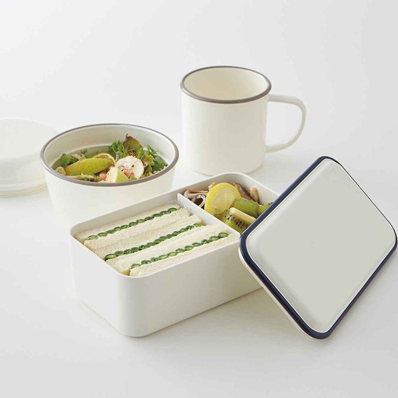【日本TAKENAKA】日本制复古系列可微波保鲜盒940ml-咖啡边框 - 便当盒/饭盒 - 其他材质 咖啡色