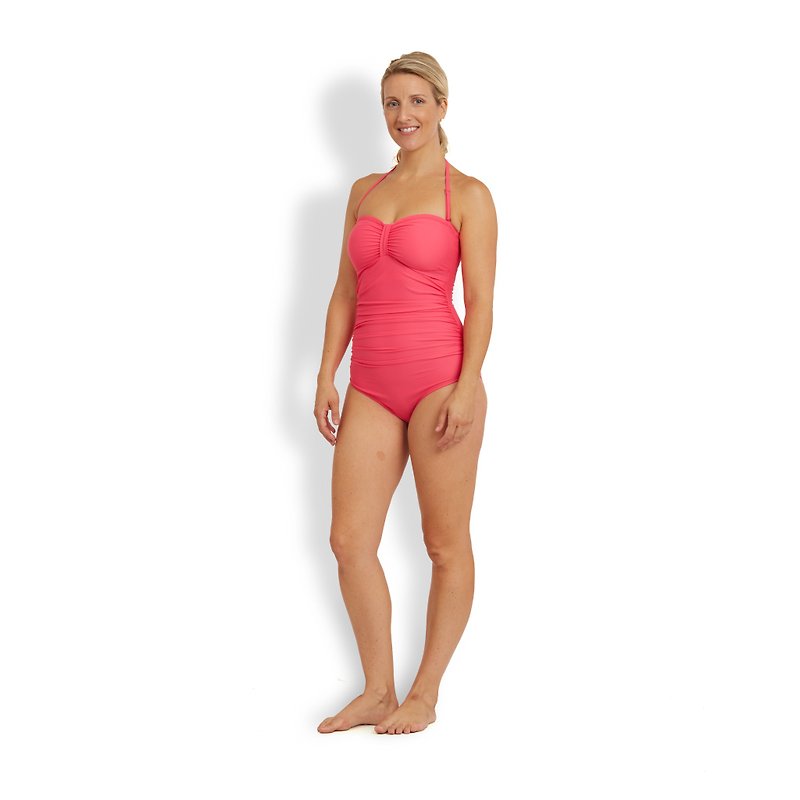 ABIGAIL 褶纹修身泳衣 - 女装泳衣/比基尼 - 其他材质 红色