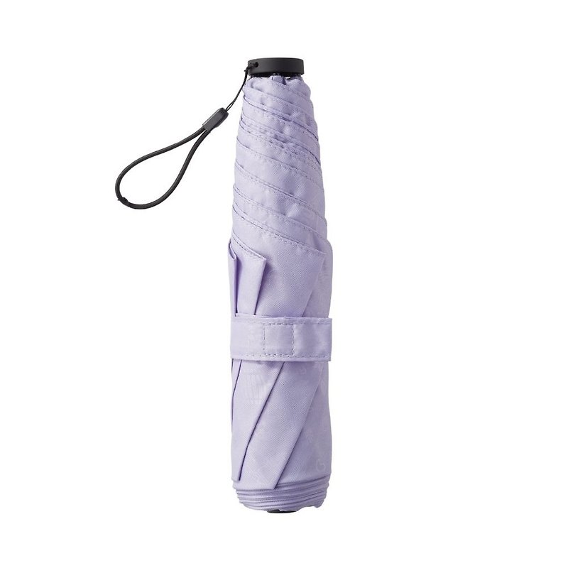 boy三折碳纤版 极轻晴雨铅笔伞 - 浅紫压花 - 雨伞/雨衣 - 其他材质 紫色