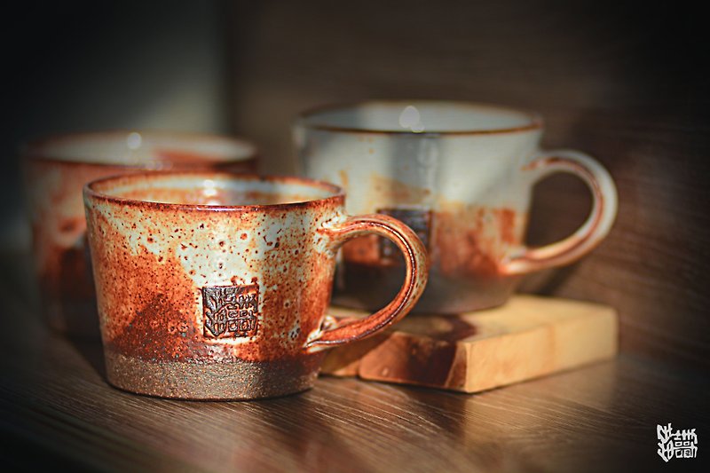 【错喜欢茶】志野烧系列限量手作陶杯 咖啡杯 茶杯 茶器 - 茶具/茶杯 - 陶 卡其色