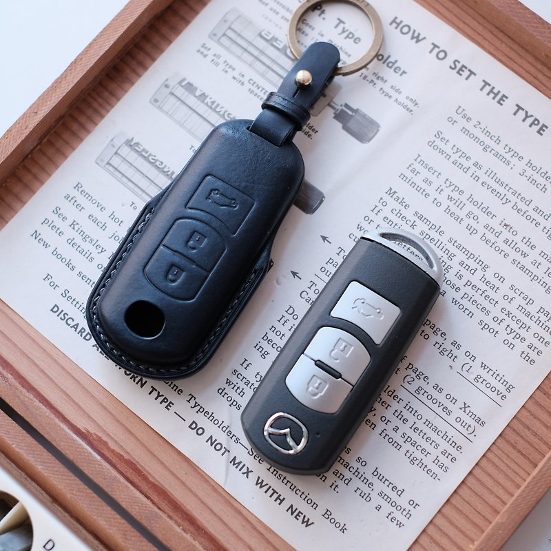 【寓吉】马自达 钥匙皮套 Mazda3 Mazda6 CX3 CX5 CX30 CX9 MX5 - 钥匙链/钥匙包 - 真皮 