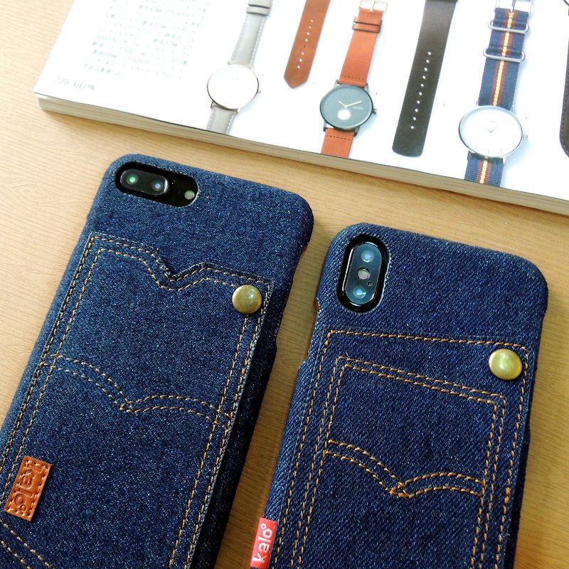 【买一送一】Kalo 卡乐创意 iPhone X 个性丹宁口袋保护壳 - 其他 - 其他材质 
