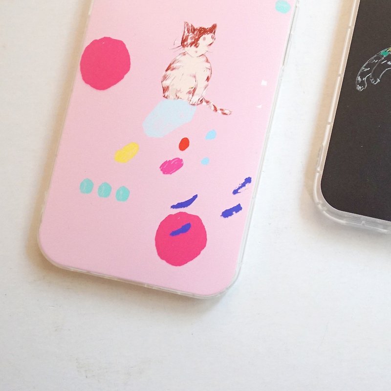 街猫日记 饼干虎斑小猫粉粉 质感印花手机软壳 iphone 13 - 手机壳/手机套 - 橡胶 粉红色