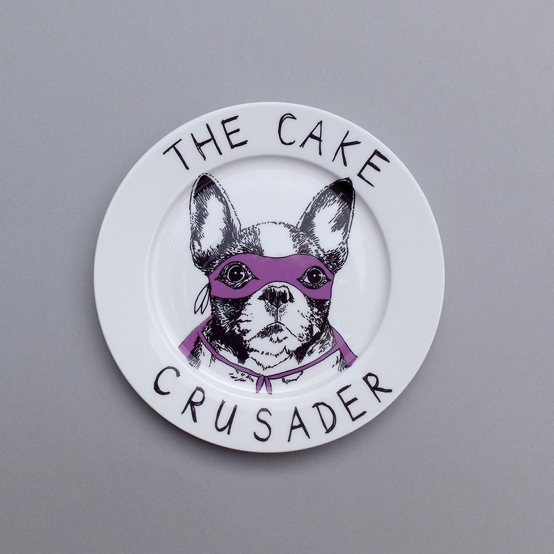 The cake crusader 骨瓷餐盘 - 盘子/餐盘/盘架 - 瓷 白色