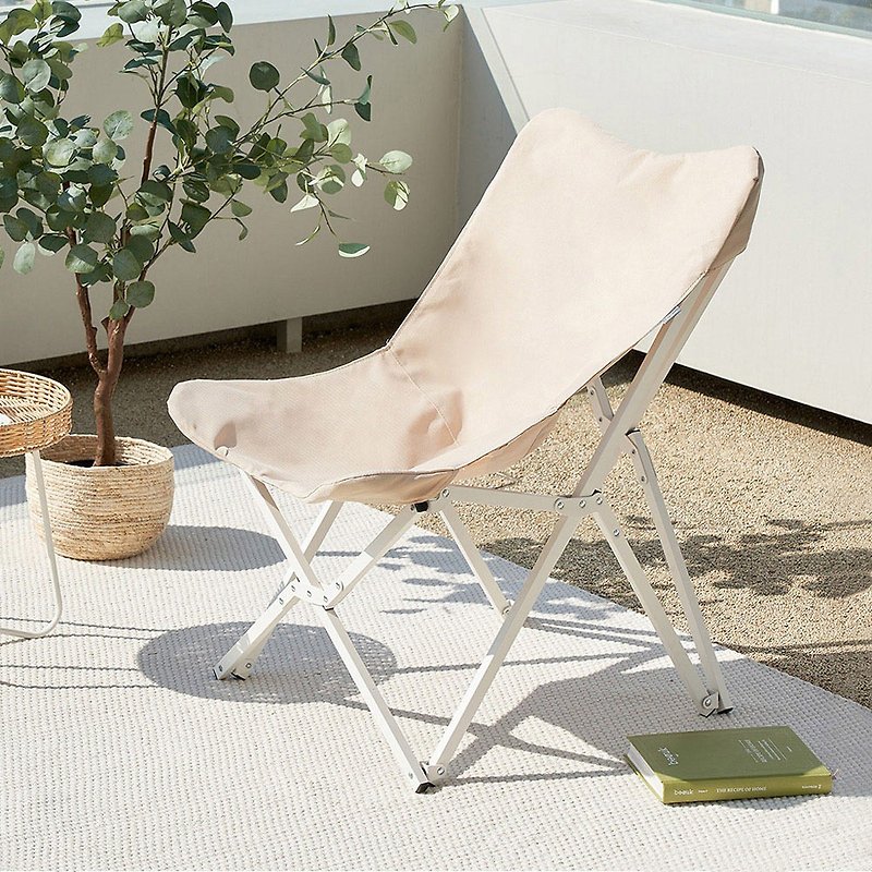 韩国M+CAMP 户外露营便携折叠式休闲椅(附收纳袋) - 野餐垫/露营用品 - 铝合金 白色
