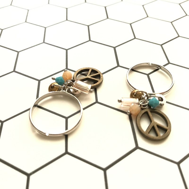 泰国Motta设计-和平符号造型戒指 - 戒指 - 其他金属 多色