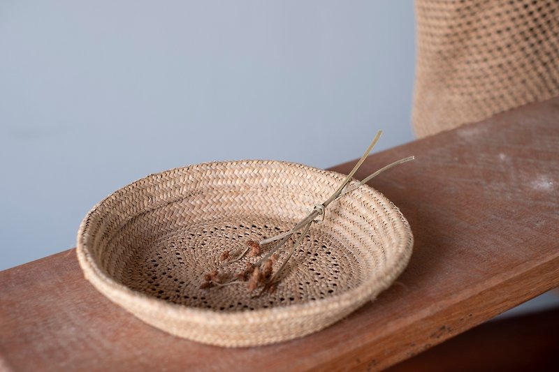 蔺草编织 | 日阳置物盘 - 摆饰 - 植物．花 