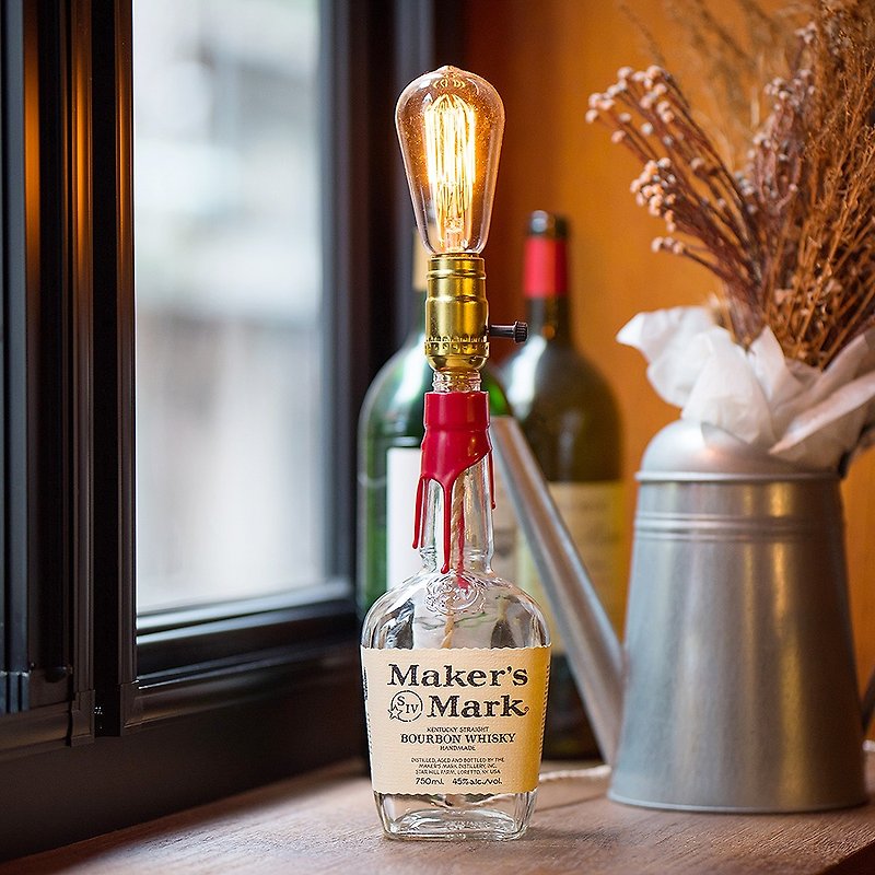 Maker s Mark美格波本威士忌 酒瓶桌灯 - 灯具/灯饰 - 玻璃 