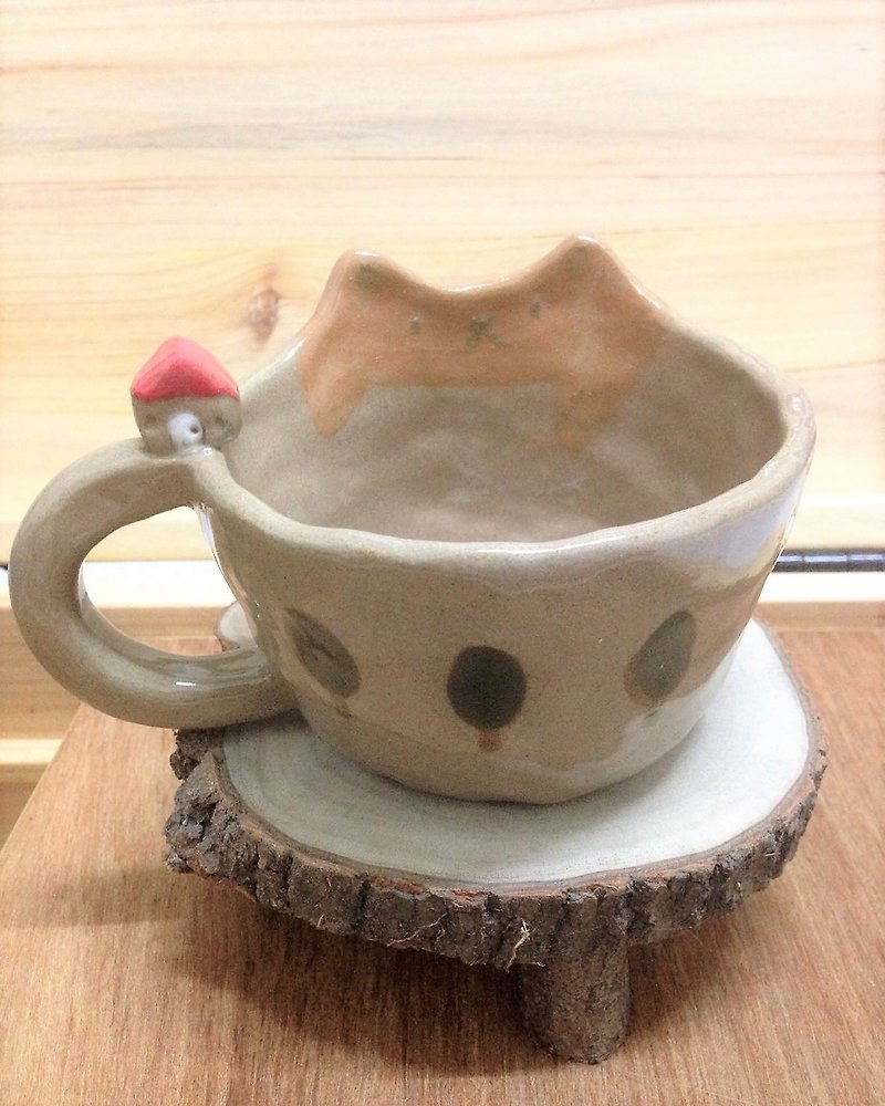 给猫一个家小树马克杯 - 咖啡杯/马克杯 - 陶 多色