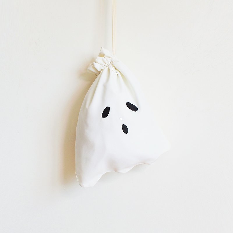 ghost lunch bag : off-white - 束口袋双肩包 - 聚酯纤维 白色