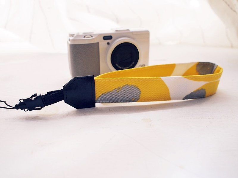 hairmo北欧色块单挂手腕相机带(单孔17) - 相机 - 棉．麻 黄色