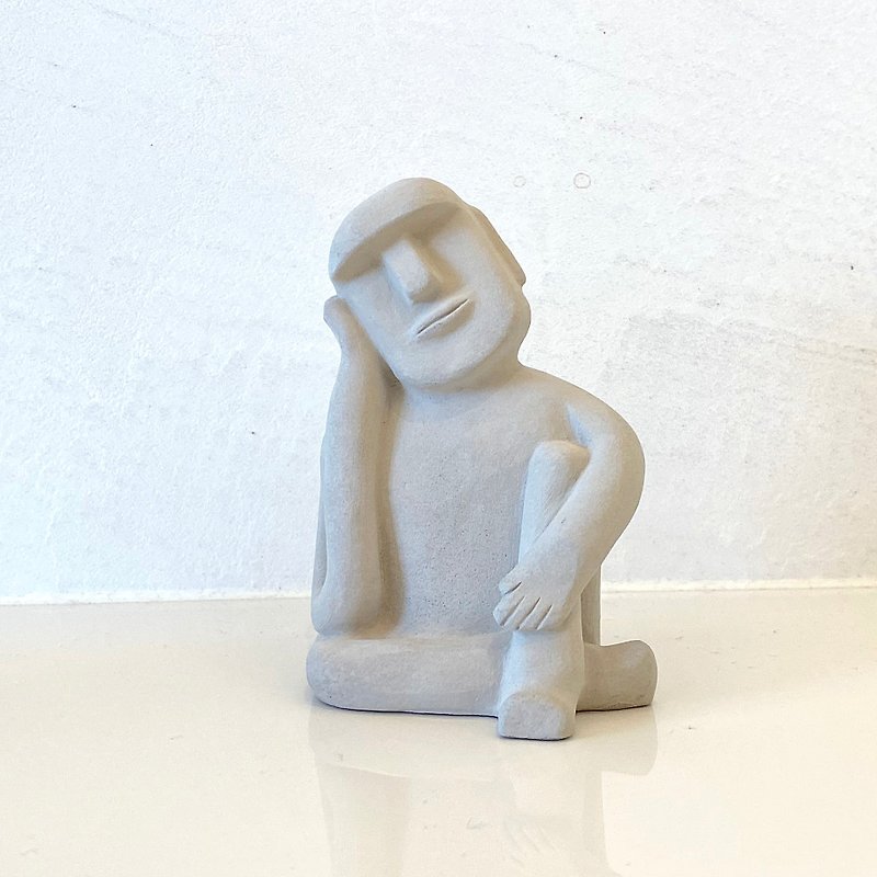 水泥摩艾 Moai－悟 - 玩偶/公仔 - 水泥 灰色