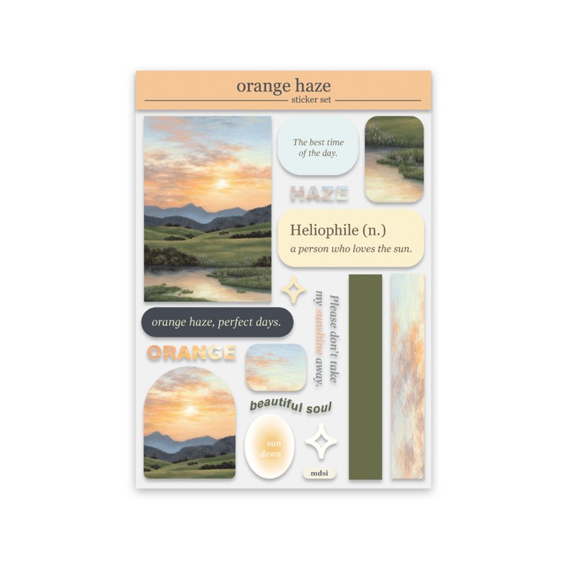 orange haze - sticker set - 贴纸 - 塑料 