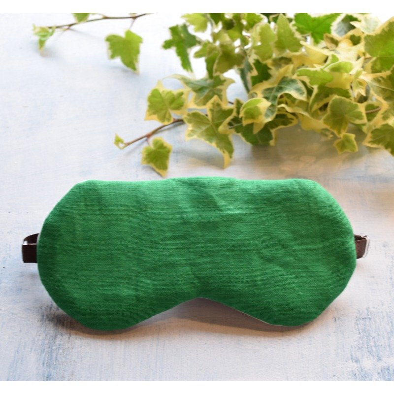 亚痳布 Green /眼罩/免费赠送小袋子/旅游/睡眠/ - 其他 - 棉．麻 绿色
