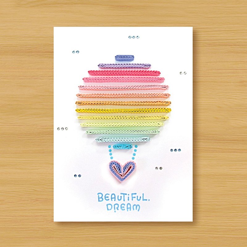 ( 3款供选择 ) 手工卷纸卡片 _ 梦想热气球 Beautiful Dream - 卡片/明信片 - 纸 多色