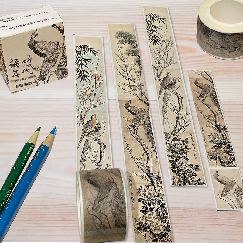 李梅树艺术纸胶带 孔雀与花鸟 - 纸胶带 - 纸 多色
