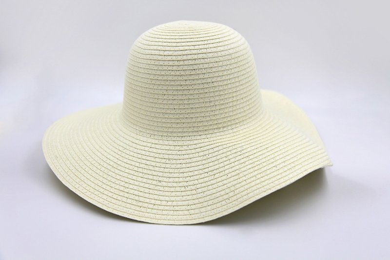 【纸布家】欧式波浪帽(白色)纸线编织 - 帽子 - 纸 白色