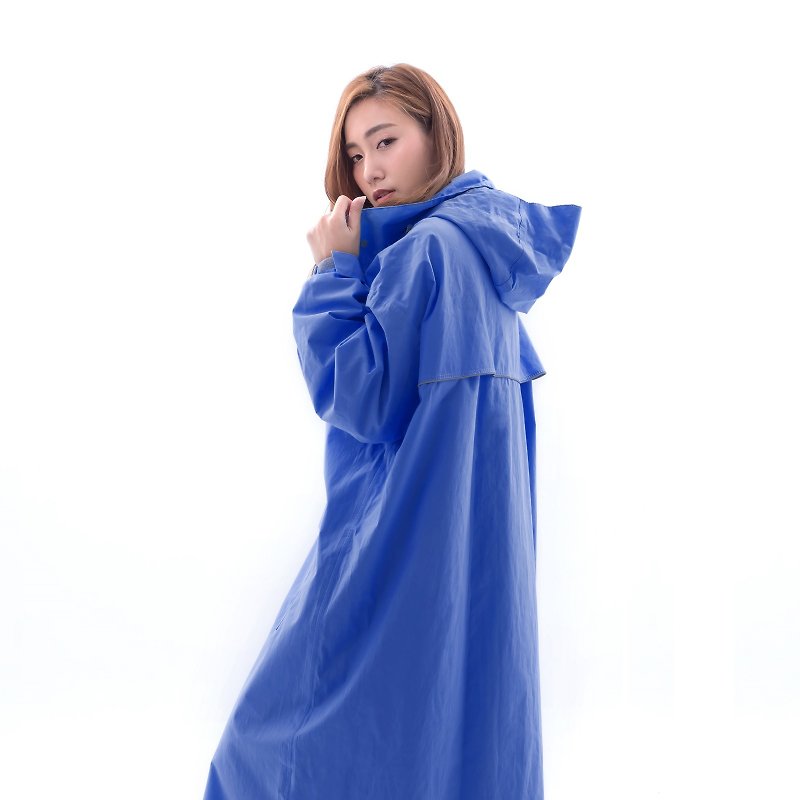 【小棉1号】世界首创-棉质一件式防水透湿机能风雨衣-宫廷蓝 - 雨伞/雨衣 - 防水材质 蓝色