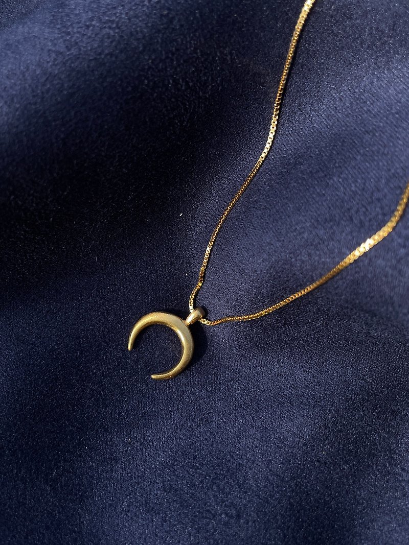 日月星辰-Luna 原创手工坠链 纯银镀金 - 项链 - 纯银 金色