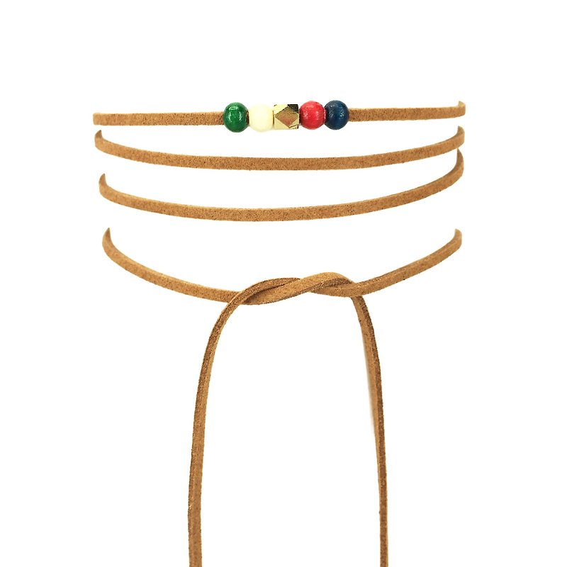 Bolo Choker-摩卡羽毛款 - 项链 - 其他材质 咖啡色