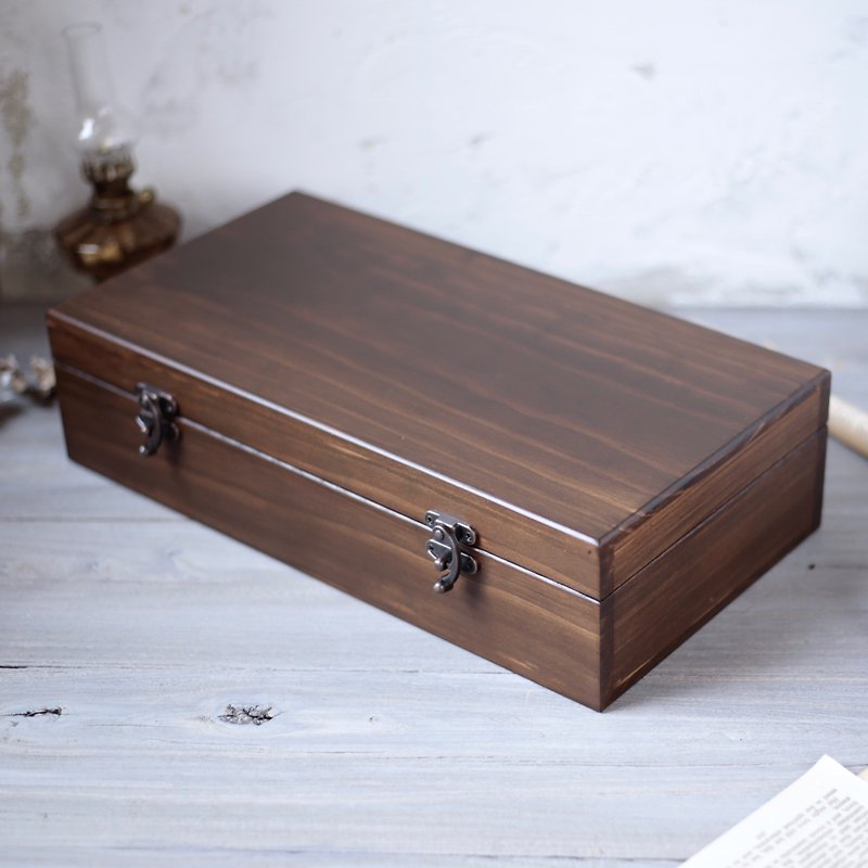 Amour爱木木-胡桃木色 精油木盒 墨水盒 收纳珍藏木盒 - 收纳用品 - 木头 