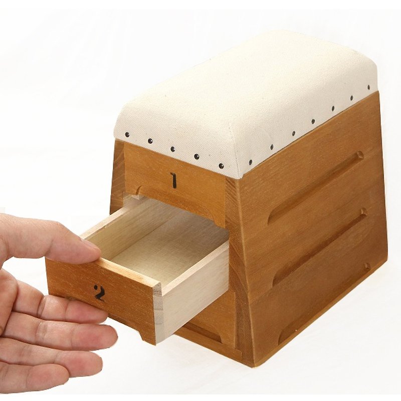 日本豊田产业|TOBIcoBACO 跳箱造型木制迷你收纳盒-Timon抽屉3层 - 收纳用品 - 木头 卡其色