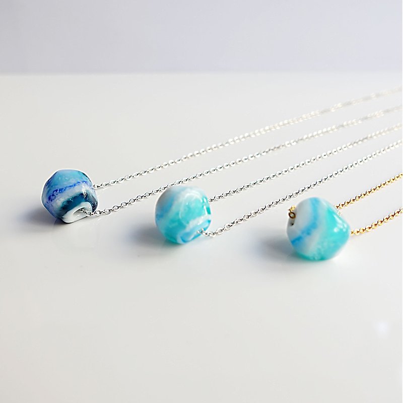 海洋系列 手工琉璃 项链 - 项链 - 玻璃 蓝色